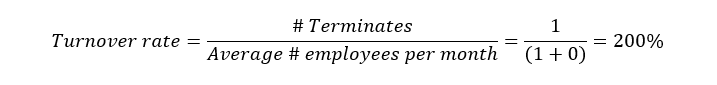 Employee turnover calculation