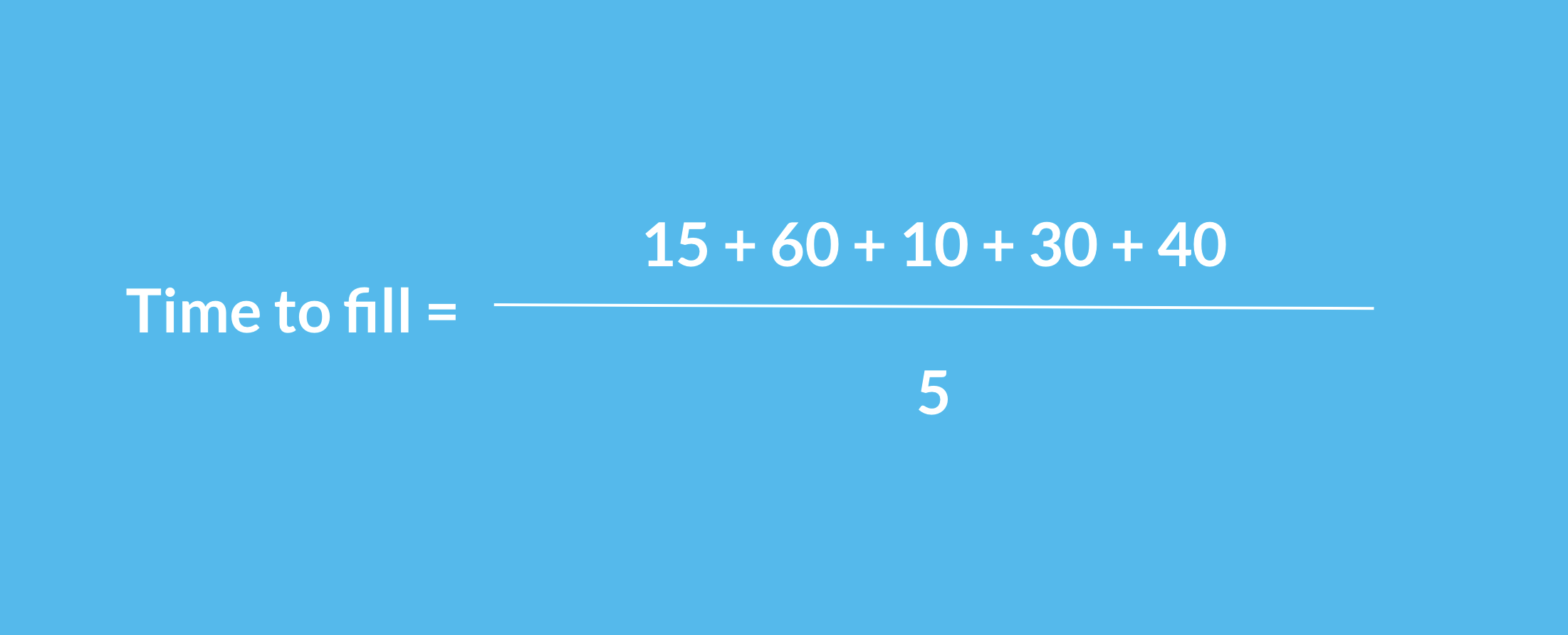 Average TIme to Fill Calculation Example