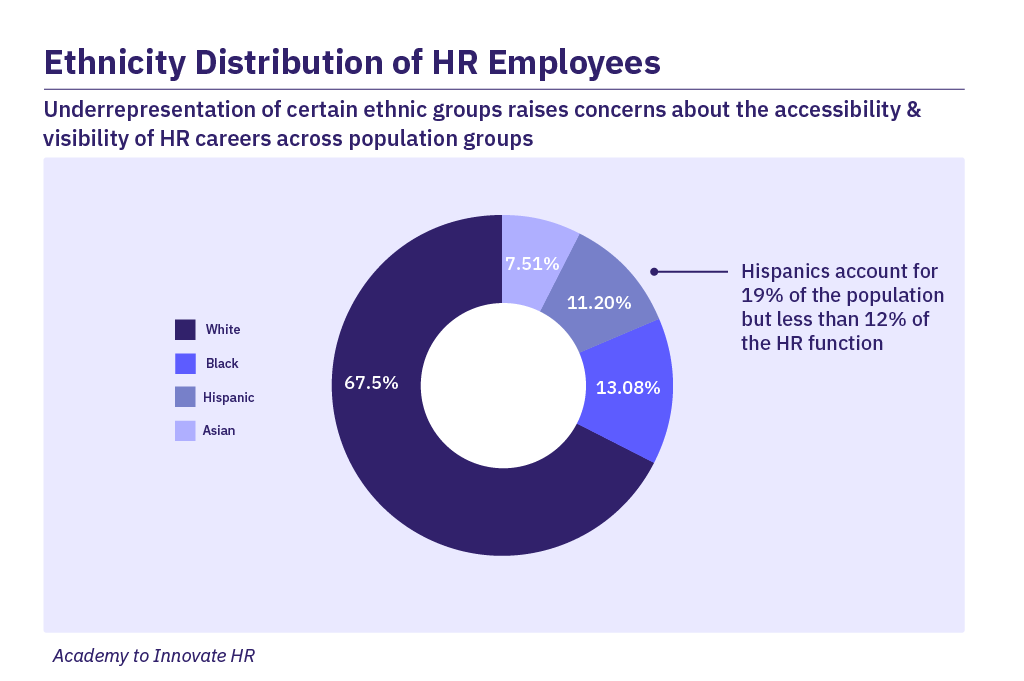 Underrepresentation of certain ethnic groups raises concerns about the accessibility of HR careers.