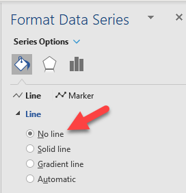 Format Data Series No Line