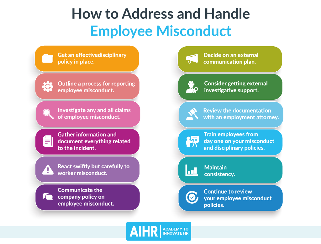 How to address and handle employee misconduct