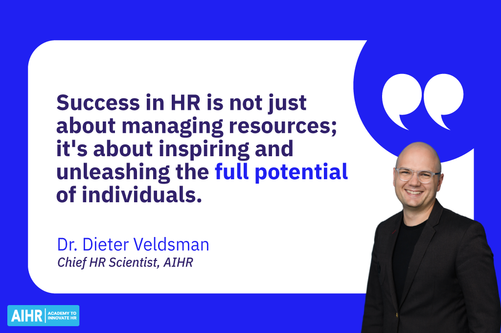 Dr. Dieter Veldsman's HR quote.