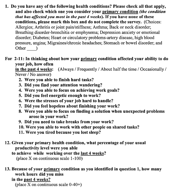 Dow case study questionnaire