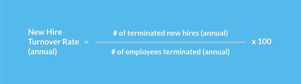 New Hire Turnover Rate - Annual Formula for Percentage of All Turnover