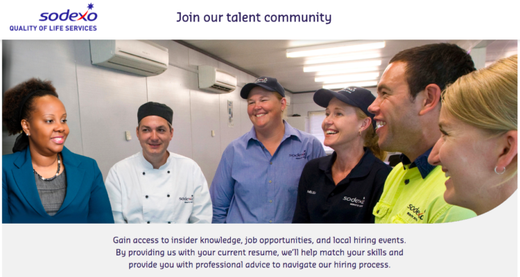 Sodexo talent pool page