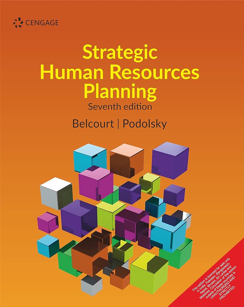 The cover of Strategic Human Resources Planning, 7th Edition (2019) by Mark Podolsky and Monica Belcourt.