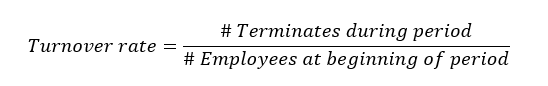 Turnover rate calculation