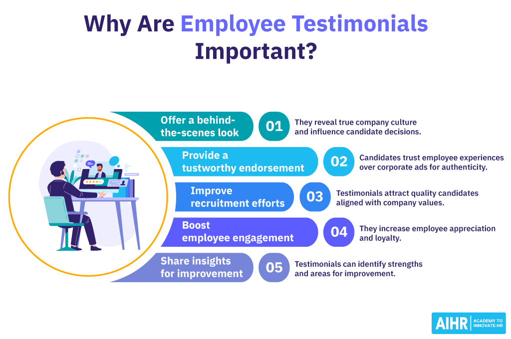 5 reasons why employee testimonials are crucial for businesses.