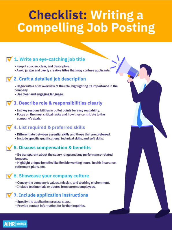 7-step checklist to writing a compelling job posting template.