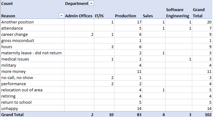 جدول محوری-11 Pivot table summary report