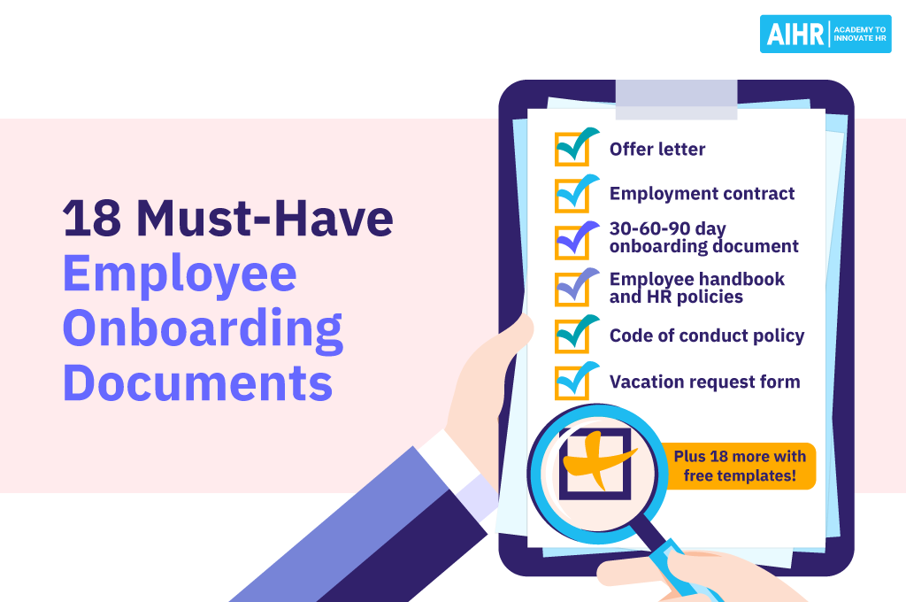18-مدارک-اجباری-کارمند-باید 18 must-have employee onboarding documents for HR professionals.