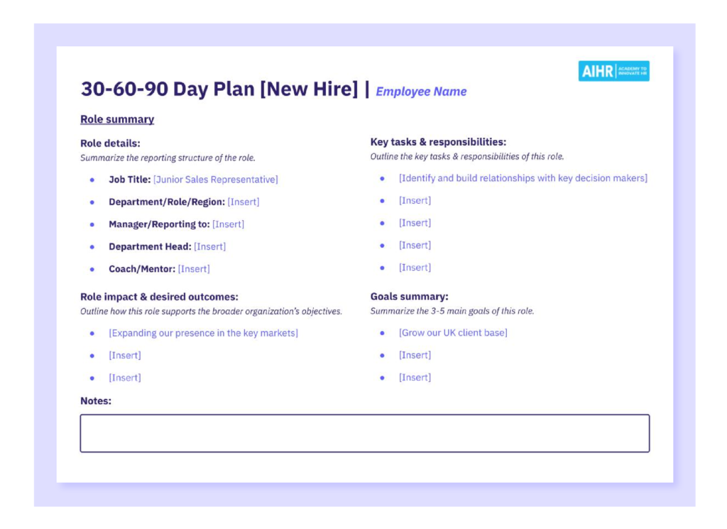 30-60-90-day-plan-new-hire-1024x745-1 Screenshot of a 30-60-90 day plan template.