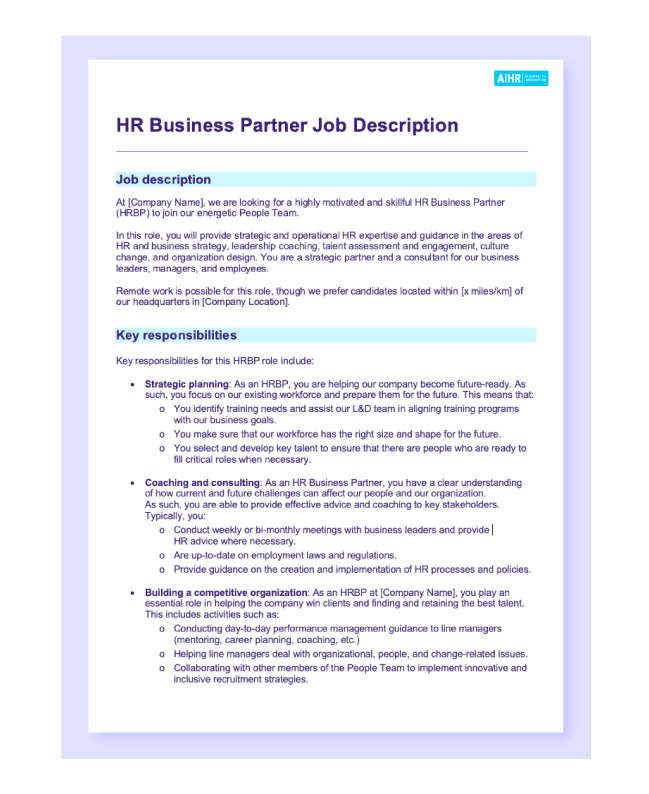 hr-business-partner-preview-pdf Preview of the HRBP job description template in PDF.